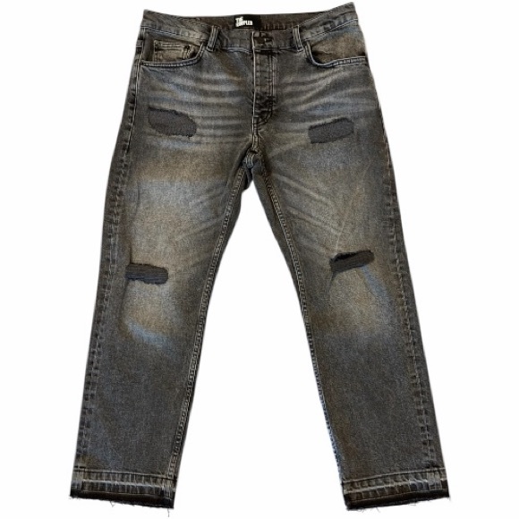 The Kooples Grey Destroy Denim JeansSize 40 US 30 (Women's 8) NWT